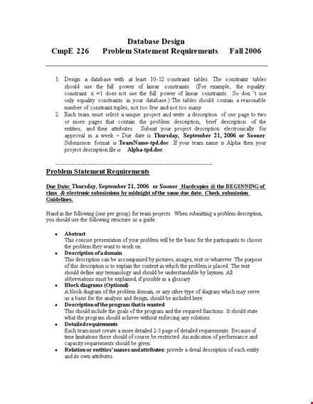 effective problem statement template for identifying requirements and describing issues template