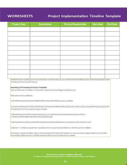 project implementation timeline template template