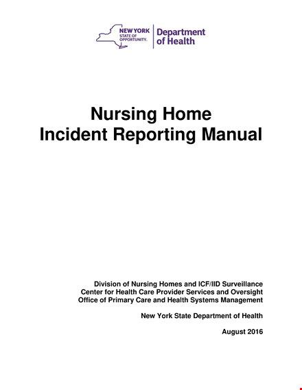 nursing home incident reporting: staff, facility, resident - reportable template