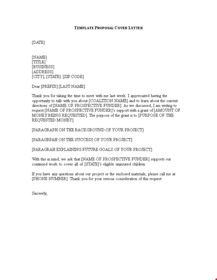 formal proposal cover letter template