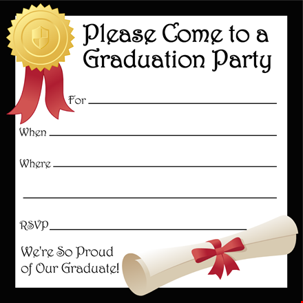 graduation invitation templates - customize and print stunning invites template