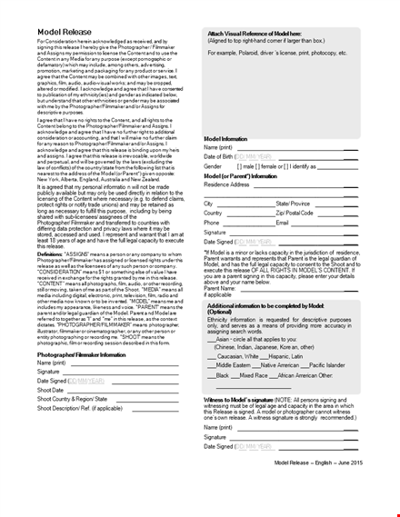 sign our model release form for hassle-free photography template