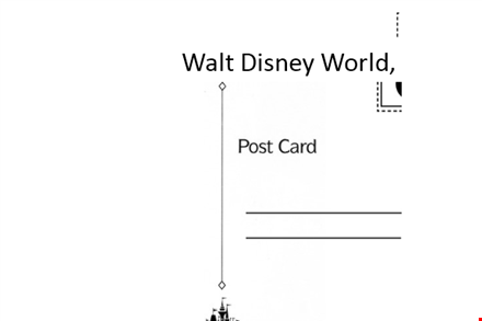 download world and disney themed postcard templates – free printable template