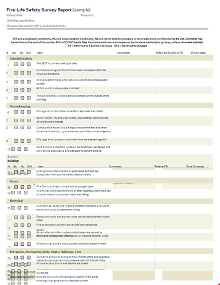 fire safety example template