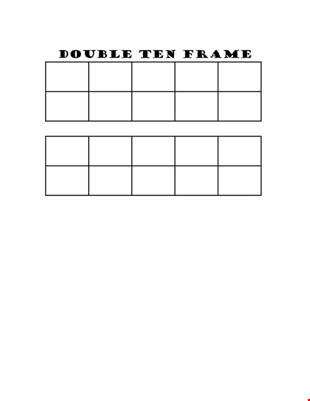 ten frame template for math practice | free printable pdf template