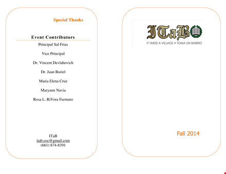 general event program template template