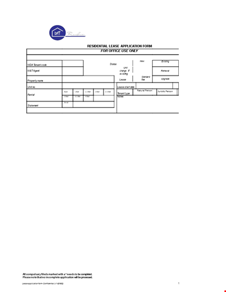 residential lease application | simplify tenant screening & evaluation template