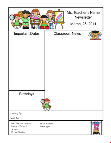 preschool newsletter template - get organized and engage parents template