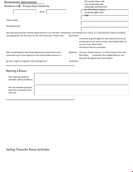 create a harmonious home with our roommate agreement template - ideal for students and advisors! template