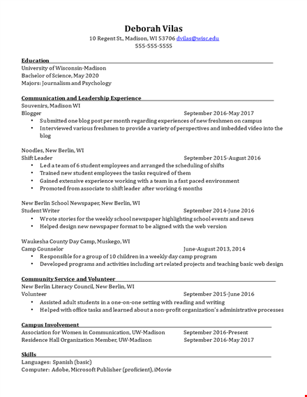 Journalism Communication Resume   D16e4801 C60d 4b44 8169 502d8f95def7 