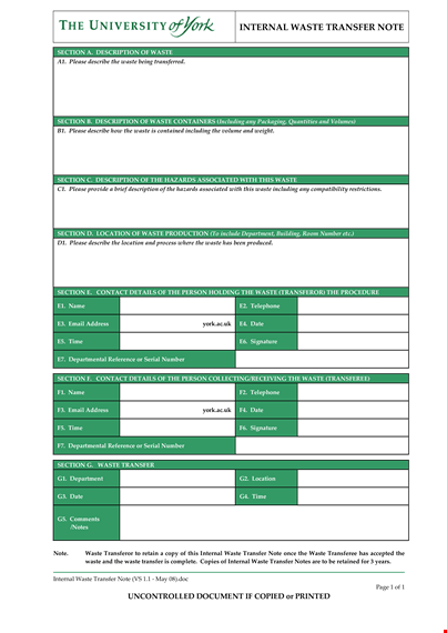 transfer internal template