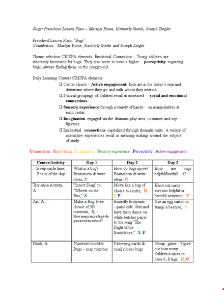 preschool science lesson plan | engaging center activities | blink template