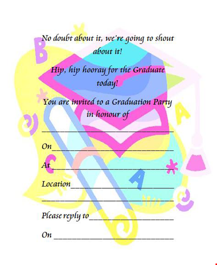 custom graduation invites | free templates & designs template