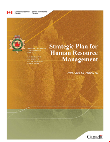 strategic human resource management plan: maximizing ongoing resource management efficiency template