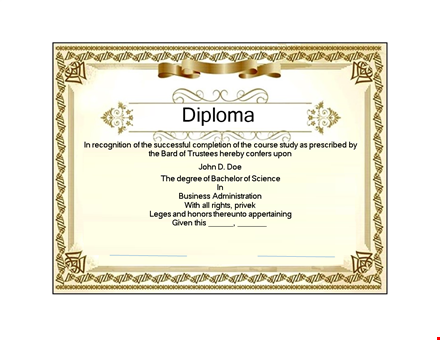 custom diploma templates - design & print your own diplomas template