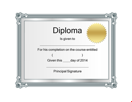 custom diploma templates - design your own diploma easily template