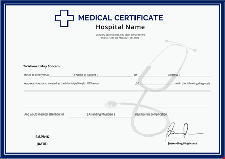 medical certificate template