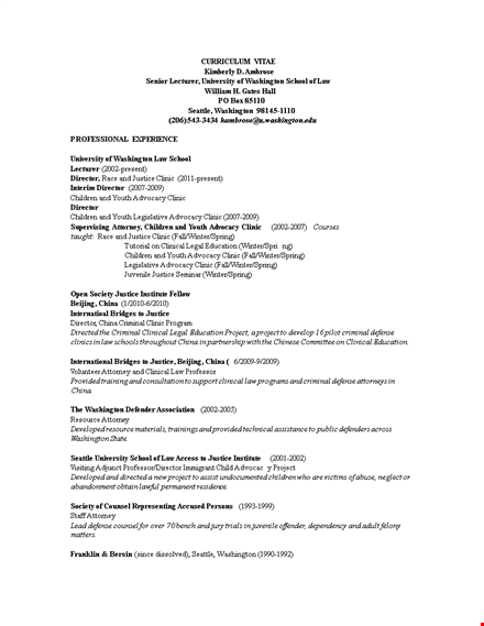 Lecturer Curriculum Vitae