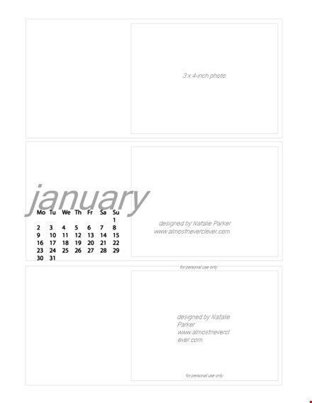 hourly desk calendar - designed by natalie parker | almostneverclever template