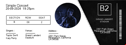 event ticket template - customize and print your own event tickets template