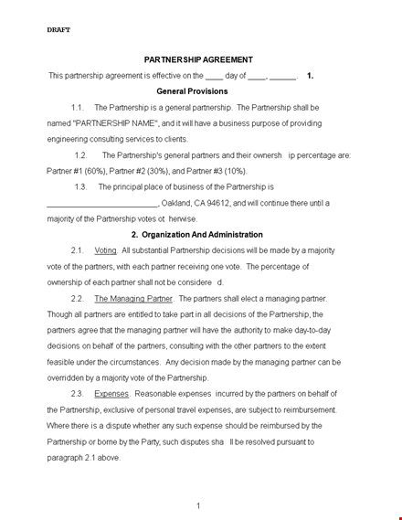 example partnership agreement template udtxshxhgoa template