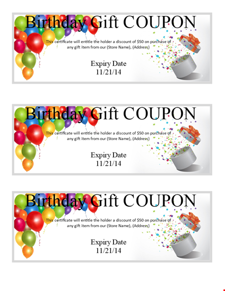 gift coupon template template