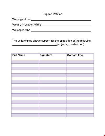 create or sign a petition online - get support or oppose template