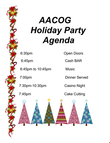 holiday party agenda template