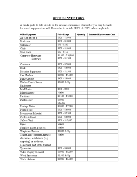 office equipment template template