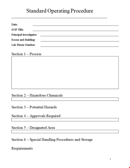 create effective standard operating procedures with our sop templates template