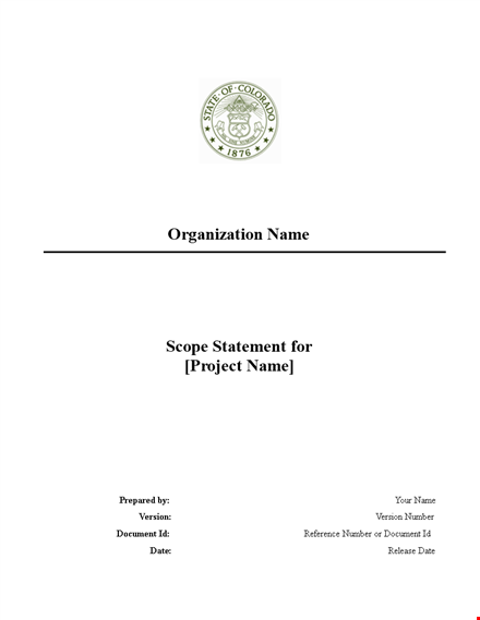 project scope statement: define project vendor, objectives, and section with example template