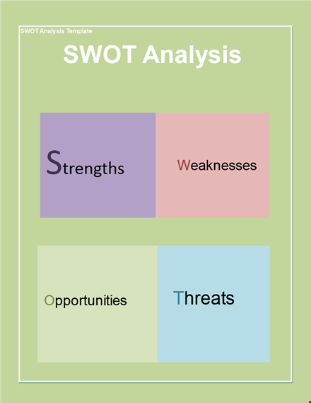 free swot analysis template | easily create swot analysis template