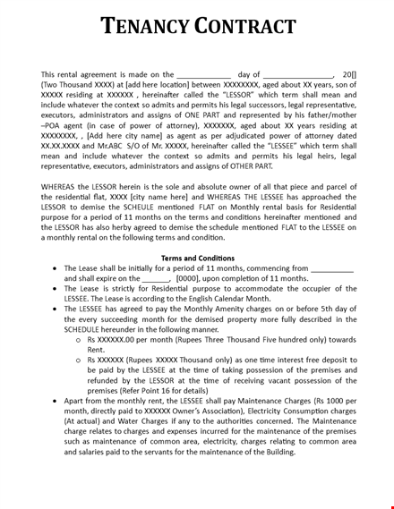 customizable lease agreement template for lessees and lessors template