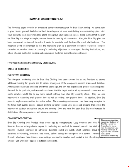 sample marketing proposal template template