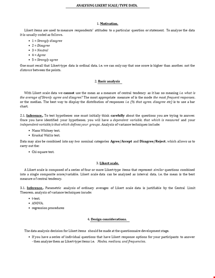 likert scale survey analysis template