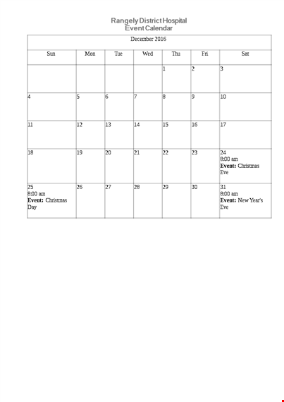 event calendar template template
