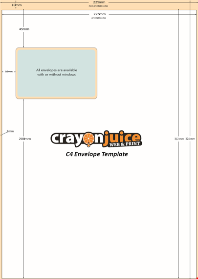 envelope template - design & print custom envelopes template