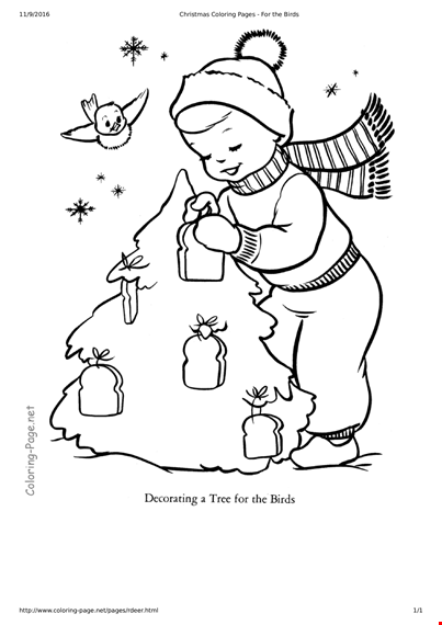 cute christmas coloring page template