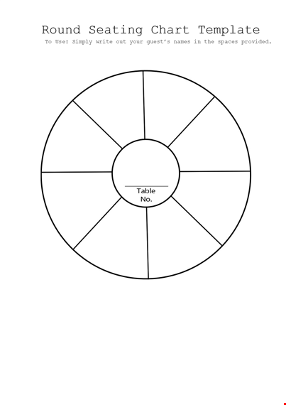 download our simply designed round seating chart template template