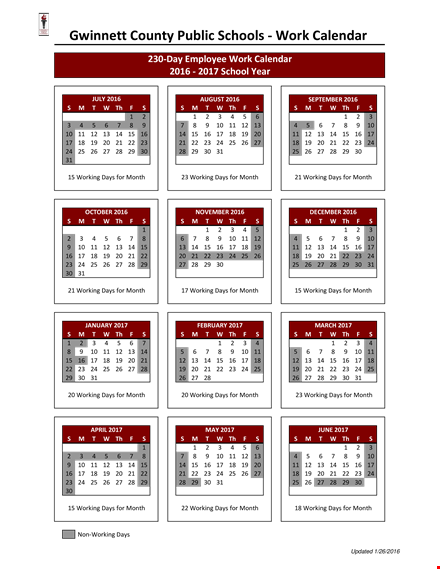 school work calendar template | plan and organize your month for effective working template