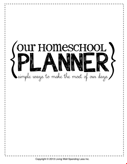 free printable homeschool schedule template template