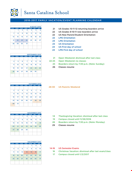 vacation planning template