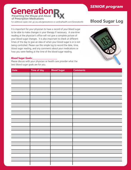 daily blood sugar log template