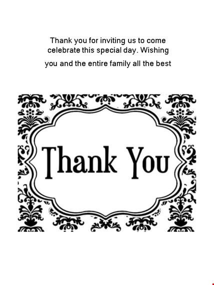 thank you card template - celebrate with a special thank you - inviting design template