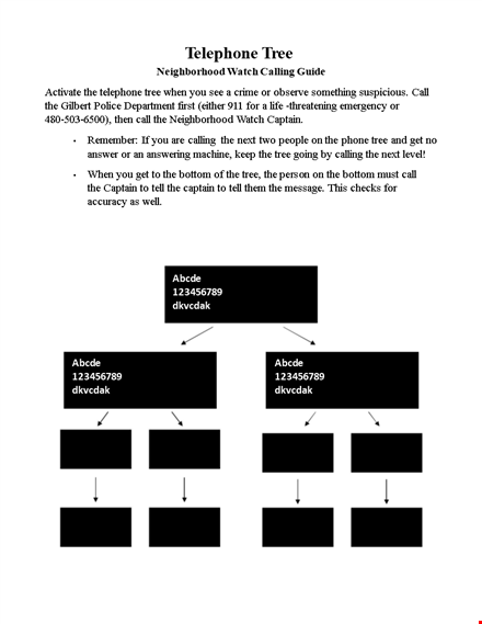 phone tree template - easily create efficient phone trees for seamless calling template