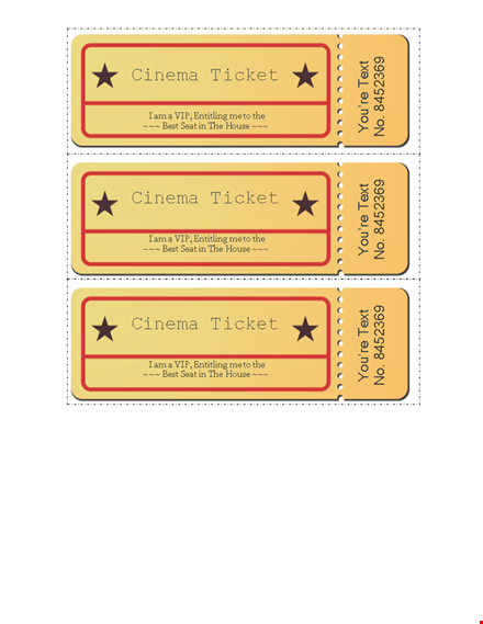 custom movie ticket templates - design your own tickets template