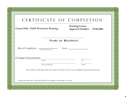 free training certificate template - download now | customize & print template