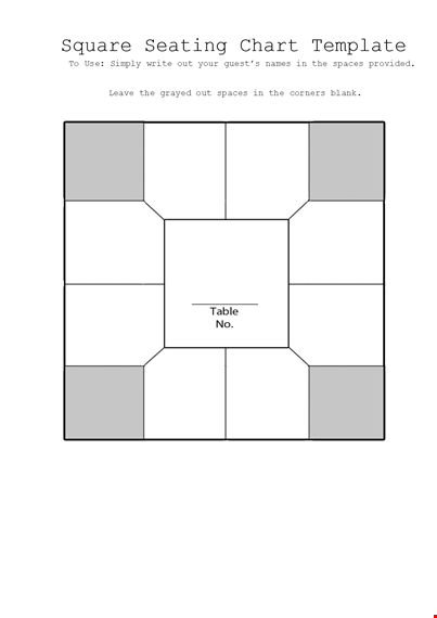 seating chart template - organize your space efficiently in square spaces template