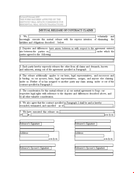 create an optimal rescission agreement document | templates template