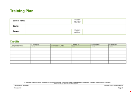 create a successful training manual | study effectively | earn credits template